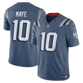 Men's New England Patriots Drake Maye Blue Rivalries Collection Stitched Limited Jersey