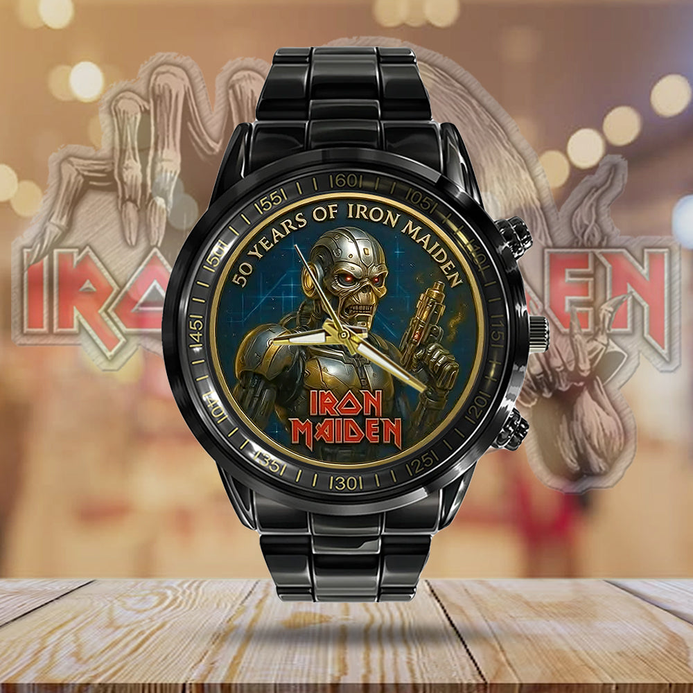 Iron Maiden Black Stainless Steel Watch - MAITM 11543