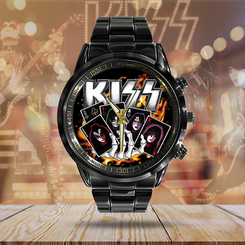 KISS Black Stainless Steel Watch - MAITM 7459