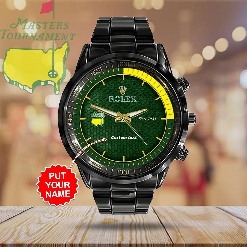 Personalized Masters Tournament x Rolex Black Stainless Steel Watch - MAITM 6434