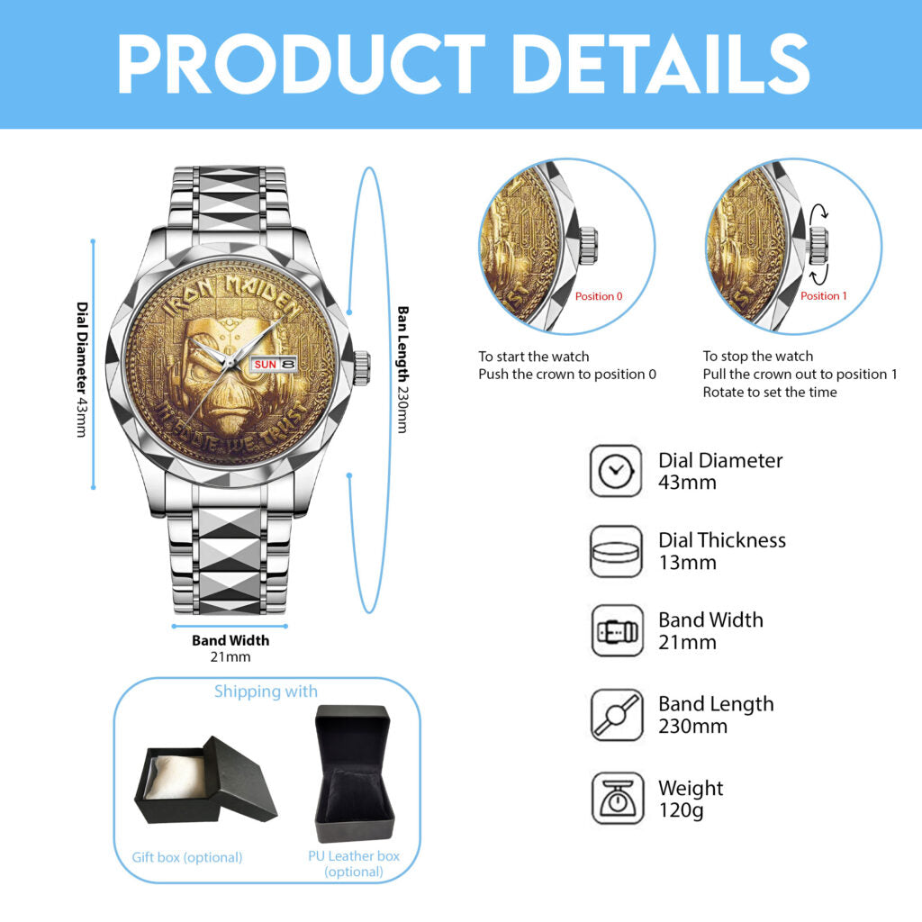 Iron Maiden Alloy Luxury Quartz Watch - MAITM 11934