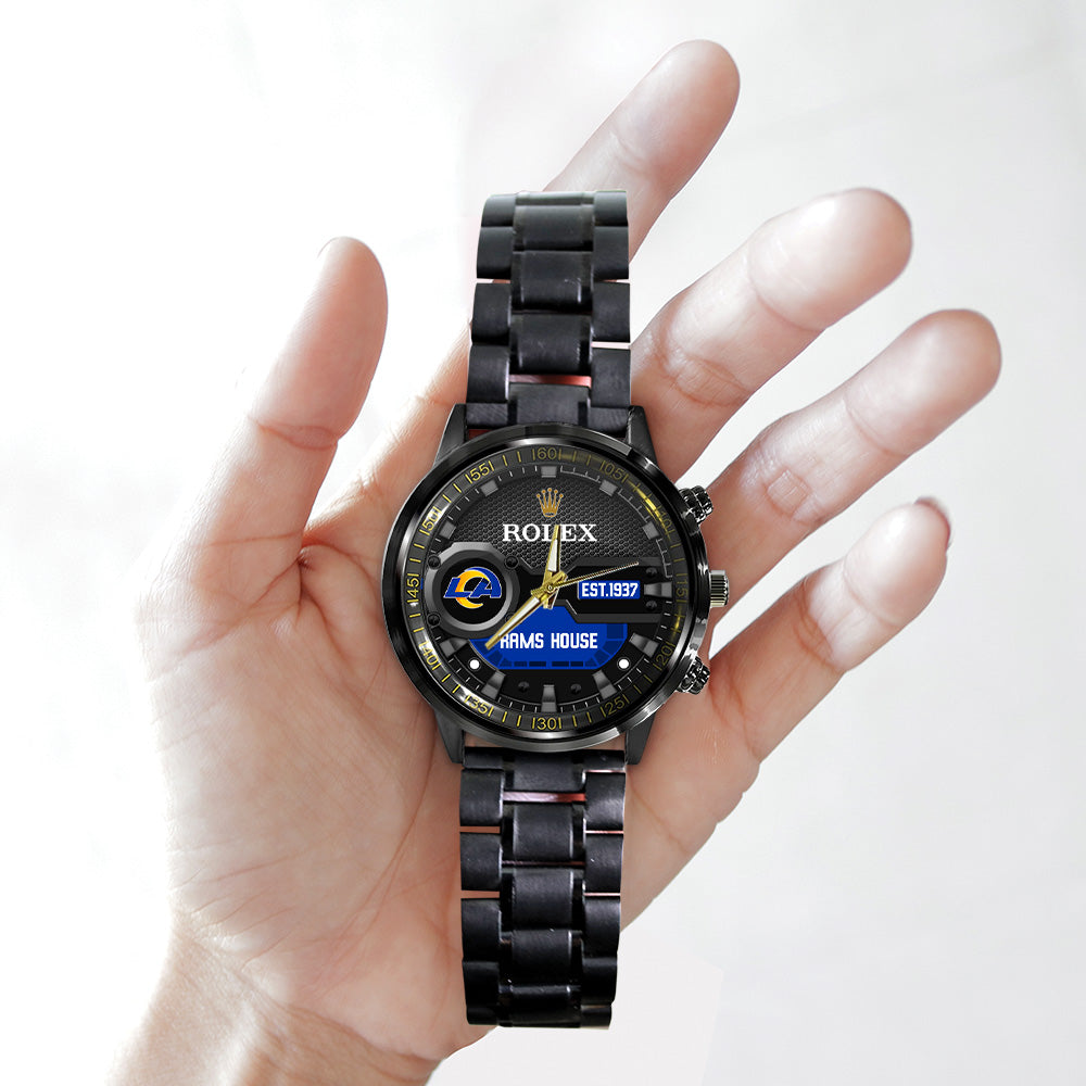 Los Angeles Rams x Rolex Black Stainless Steel Watch - MAITM13213