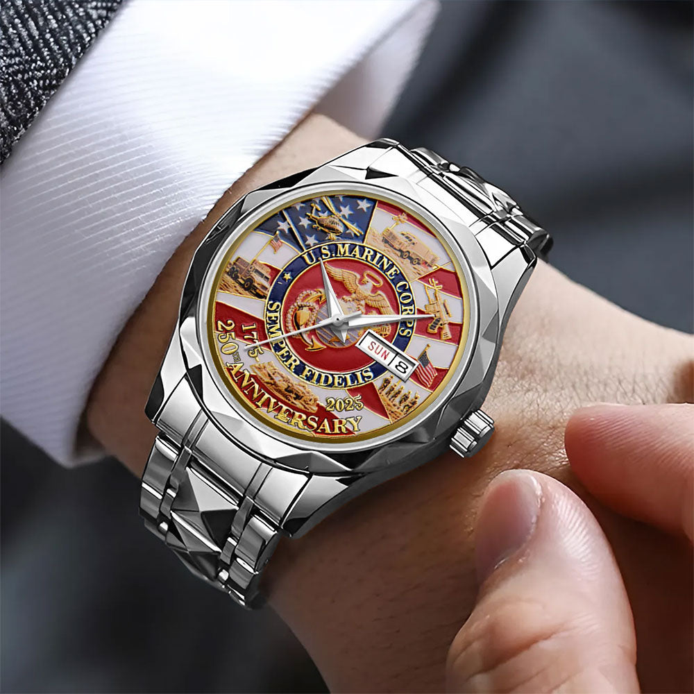 US Marine Corps 250th Anniversary Alloy Luxury Quartz Watch - MAITM12641