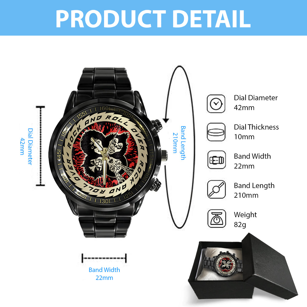 KISS Black Stainless Steel Watch - MAITM 6191