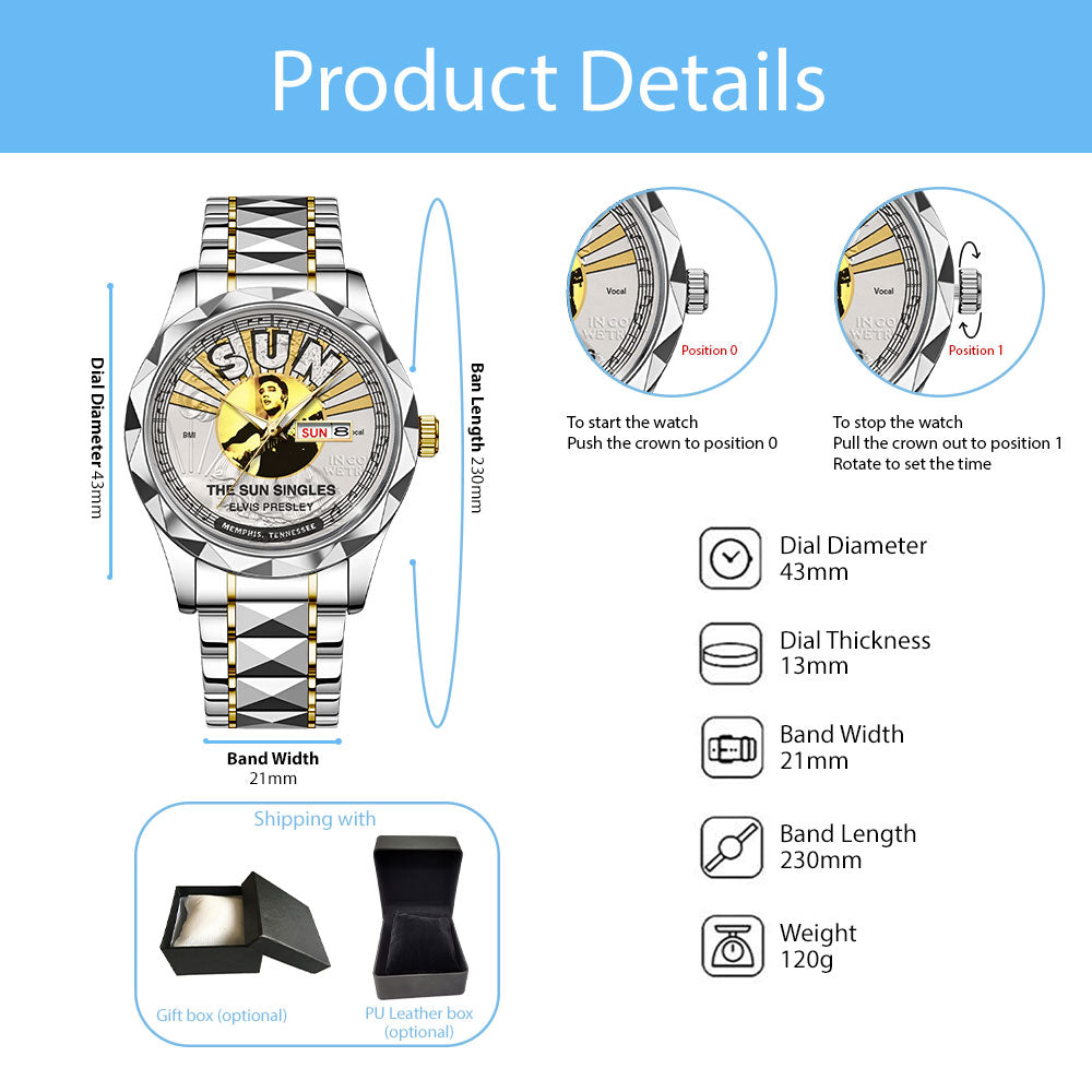 Elvis Presley Alloy Luxury Quartz Watch - MAITM12732
