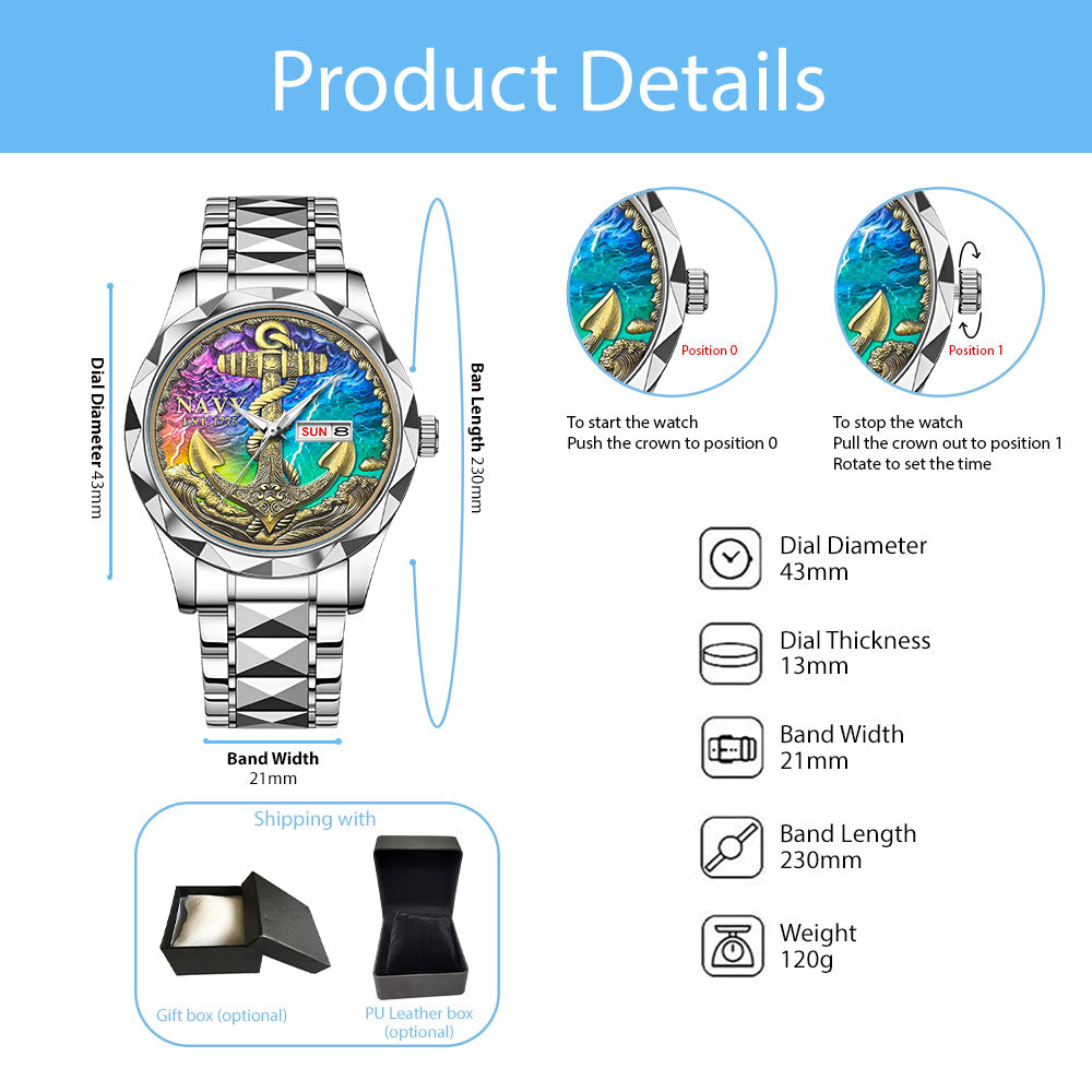 US Navy Alloy Luxury Quartz Watch - MAITM12720