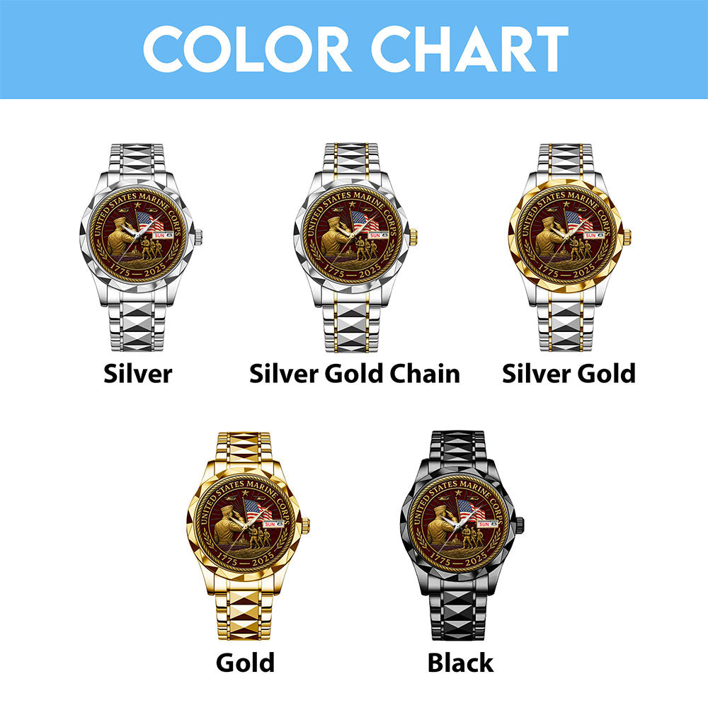 US Marine Corps 2025 Alloy Luxury Quartz Watch - MAITM13270