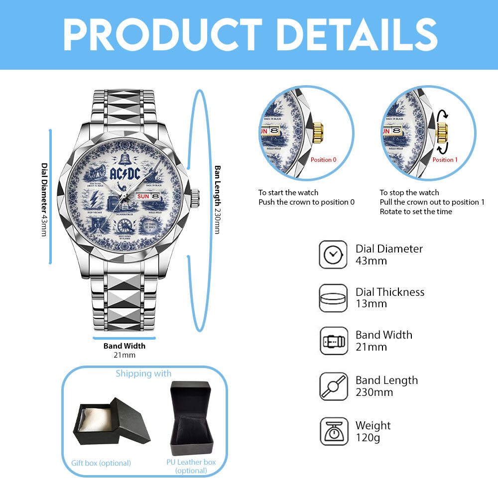 AC/DC Alloy Luxury Quartz Watch - TANTN24475