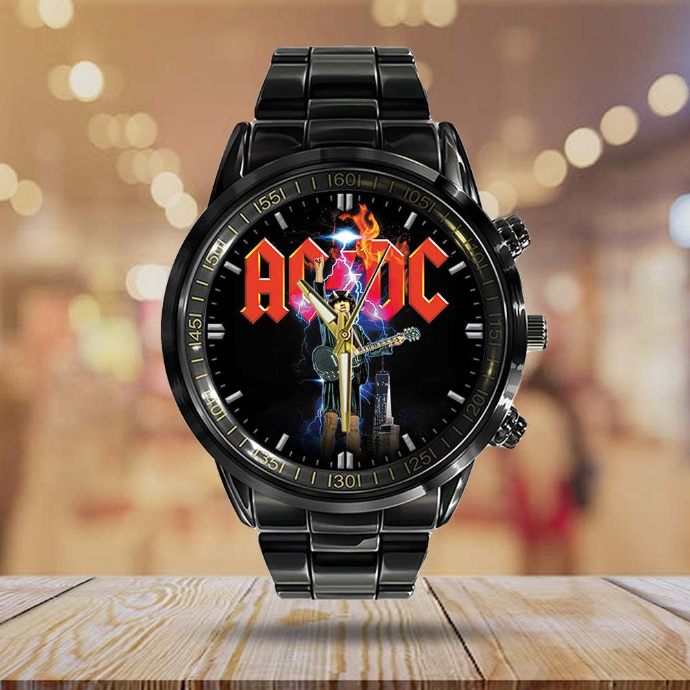 AC/DC Black Stainless Steel Watch - GNE 822