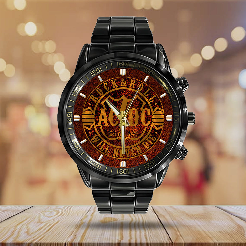 AC/DC Black Stainless Steel Watch - GNE 1636