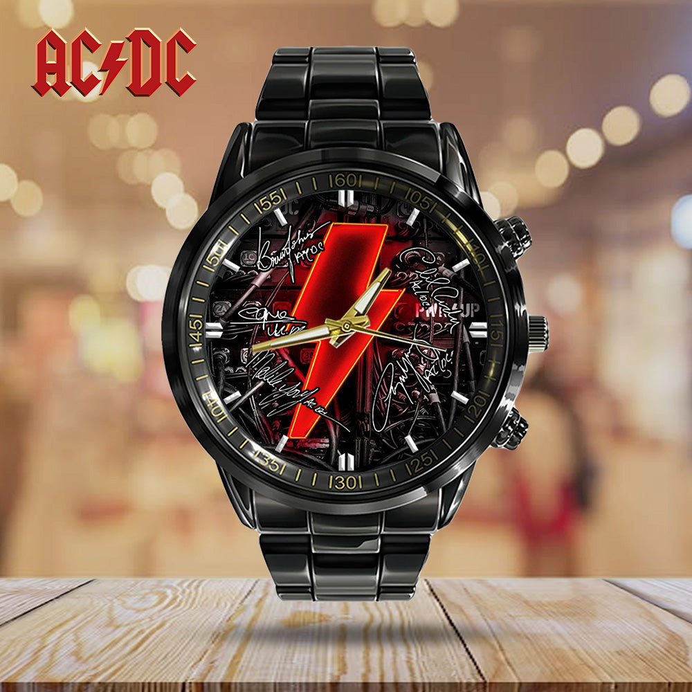 AC/DC Black Stainless Steel Watch - TANTN 12051