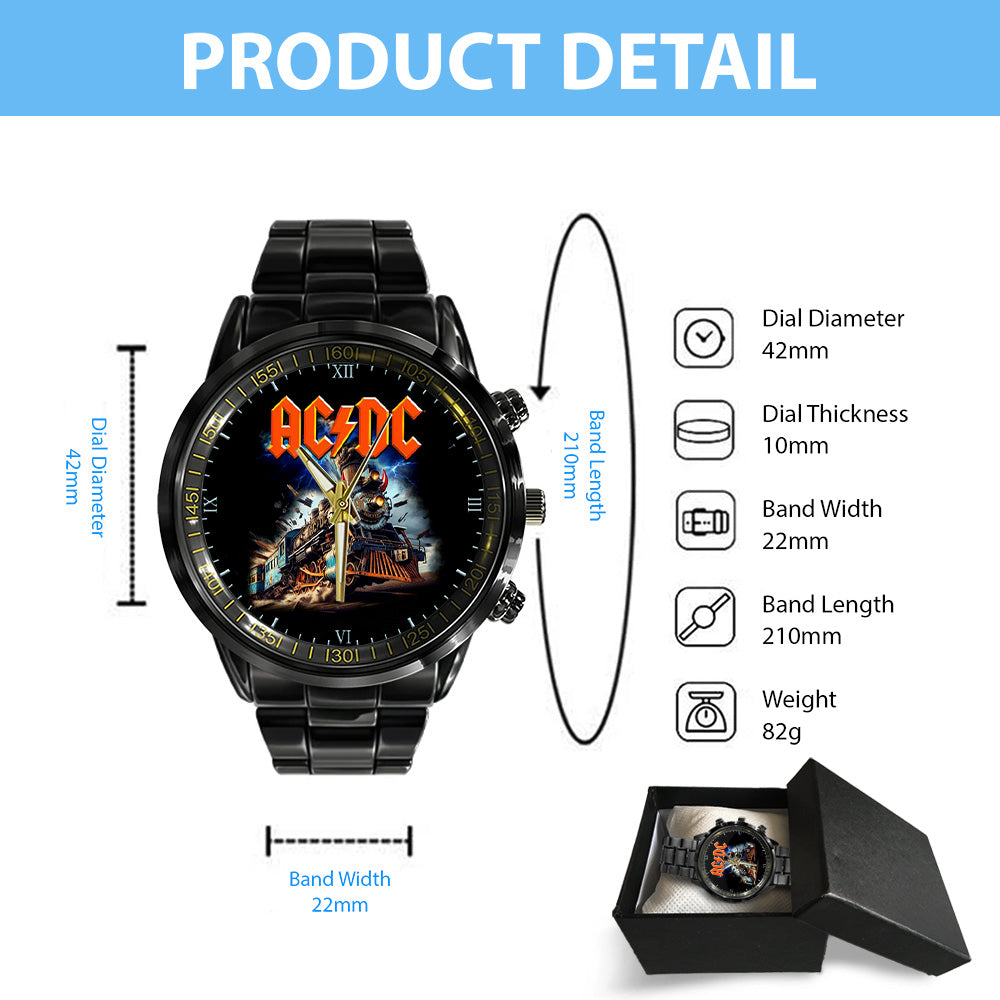 AC/DC Black Stainless Steel Watch - TANTN 12283