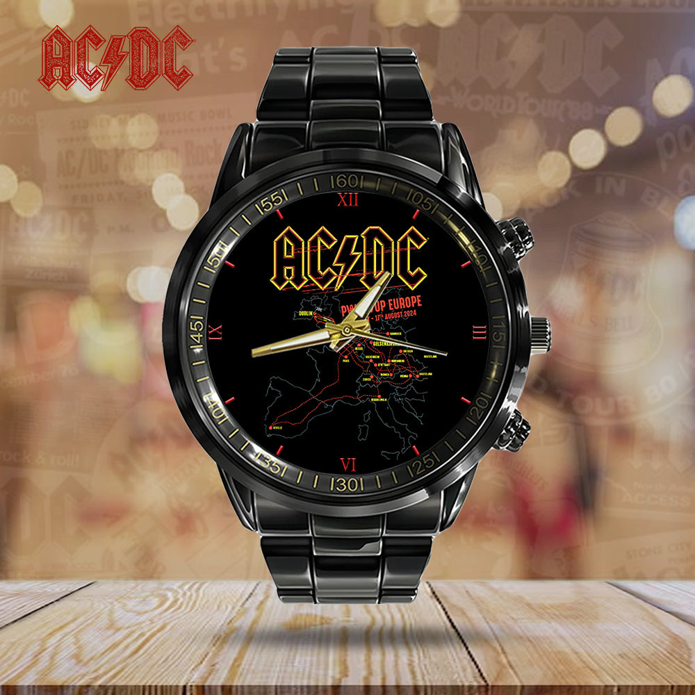 AC/DC Black Stainless Steel Watch - TANTN 8207