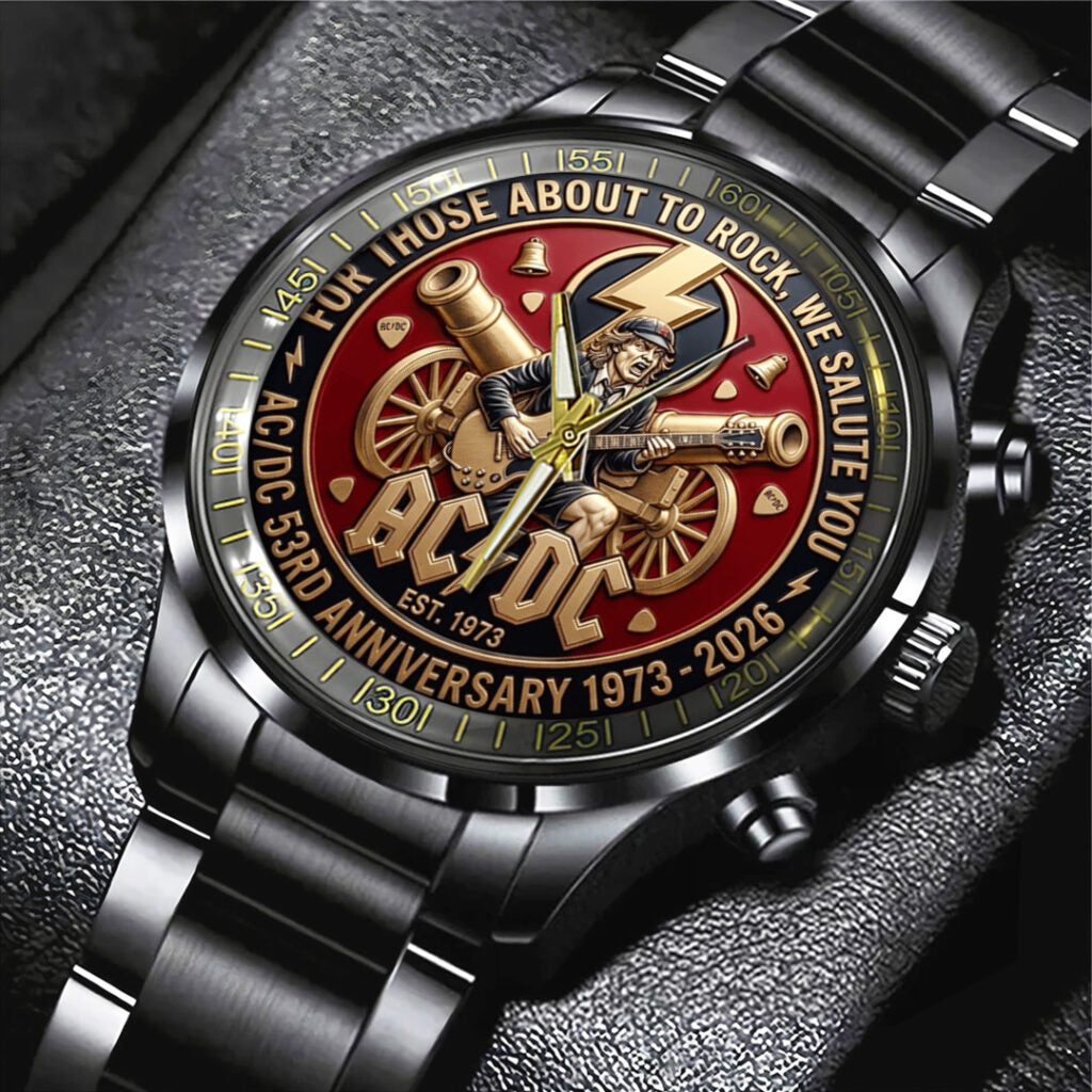 AC/DC Black Stainless Steel Watch - TANTN21554