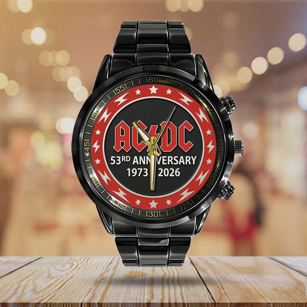 AC/DC 53rd Anniversary Black Stainless Steel Watch - TANTN21702