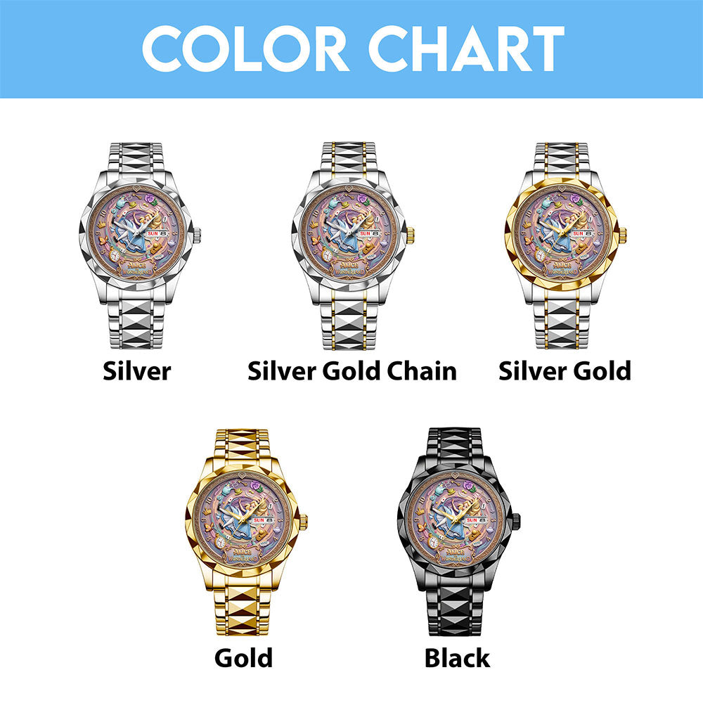 Alice in Wonderland Alloy Luxury Quartz Watch - TMTHU8007