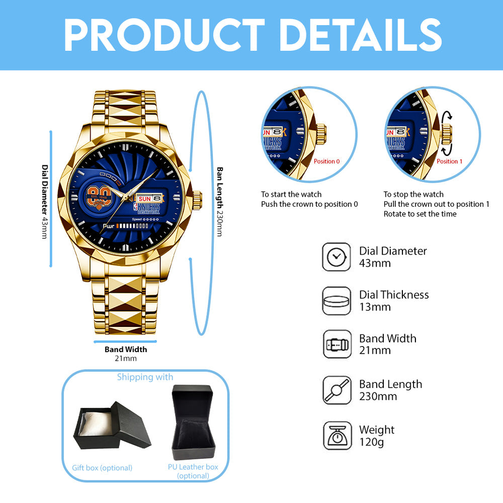 New York Knicks Logo 80th Anniversary 2026 Alloy Luxury Quartz Watch - GNE4638