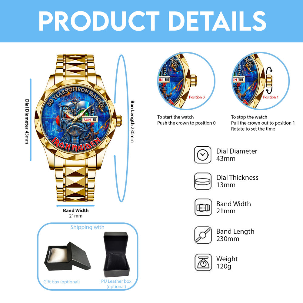 Iron Maiden Alloy Luxury Quartz Watch - TMTHU 129