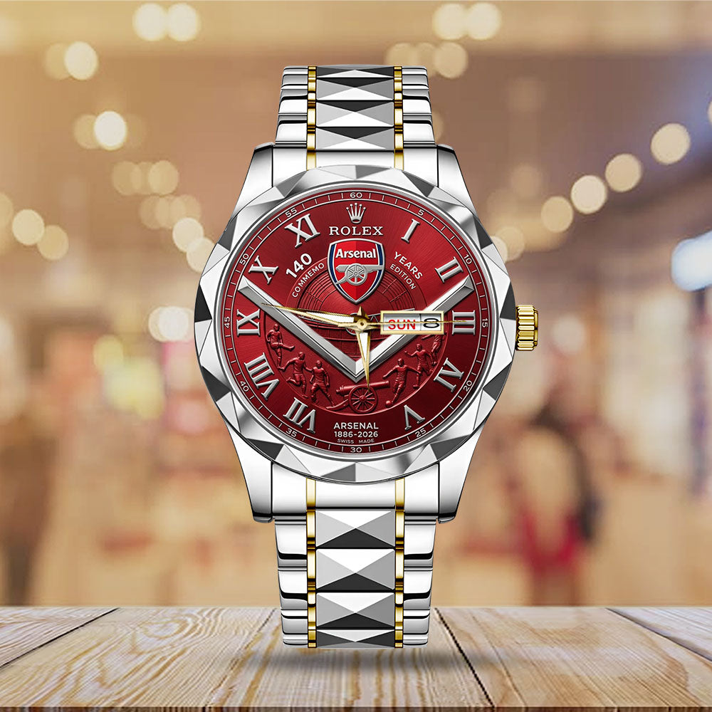 Arsenal x Rolex 140th Anniversary Alloy Luxury Quartz Watch - TMTHU5956