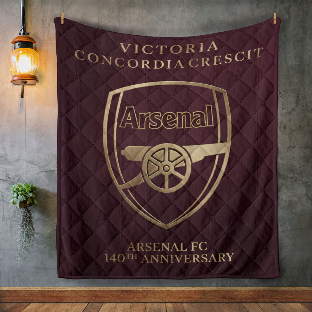 Arsenal FC 140th Anniversary Quilt Blanket - TMTHU3046