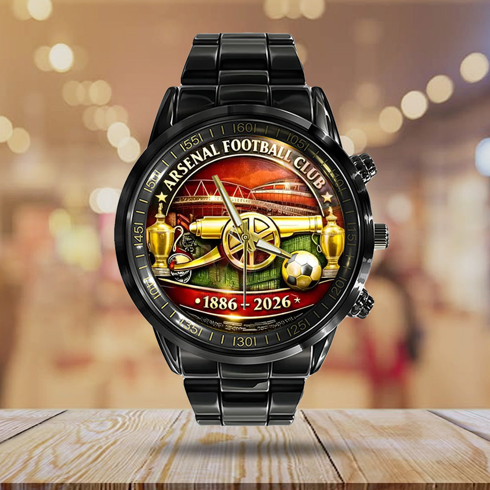 Arsenal FC 140th Anniversary 2026 Black Stainless Steel Watch - TANTN20285