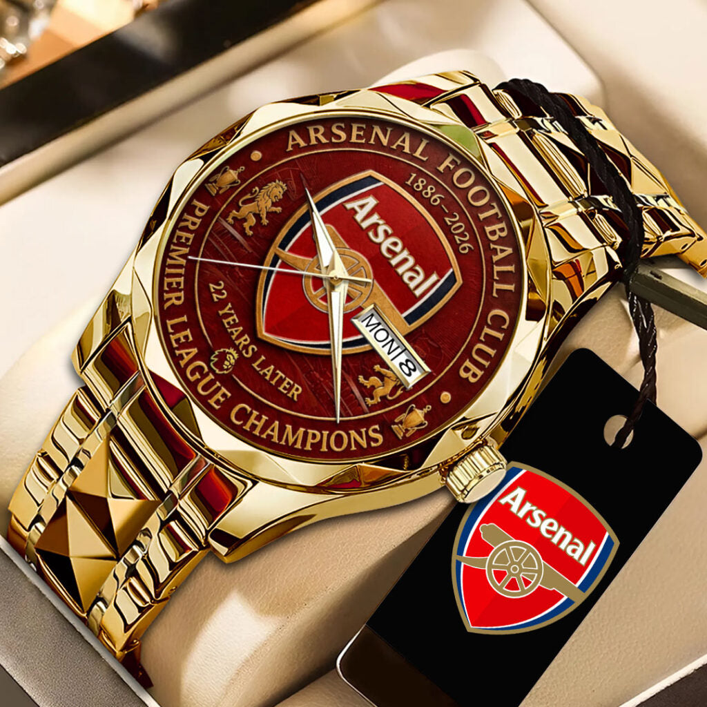 Arsenal FC Premier League Champions 25/26 Alloy Luxury Quartz Watch - TANTN23169