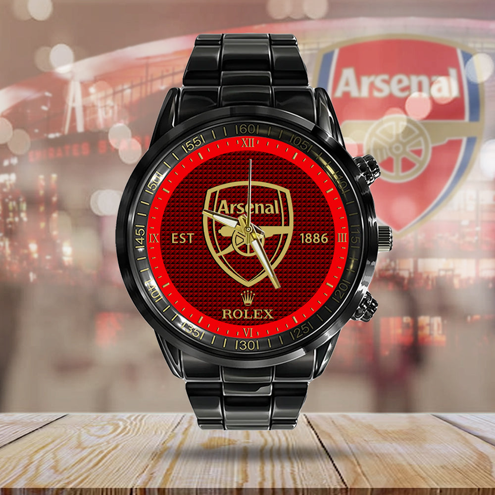 Arsenal FC x Rolex Black Stainless Steel Watch - MAITM6417