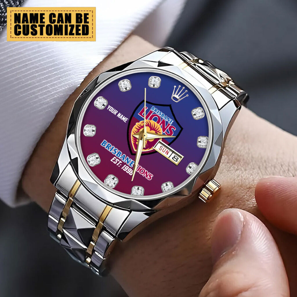 Personalized Brisbane Lions Alloy Luxury Quartz Watch - TMTHU1140