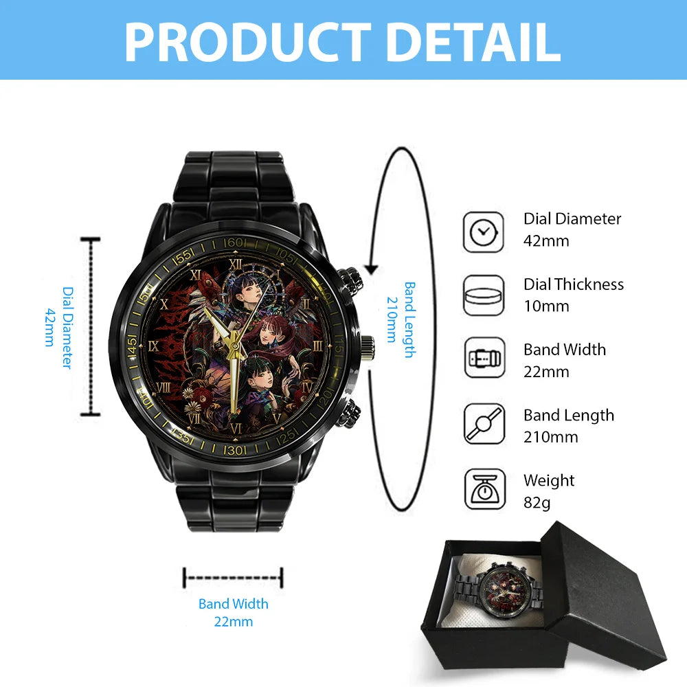Babymetal World Tour 2026 Black Stainless Steel Watch - GNE8435