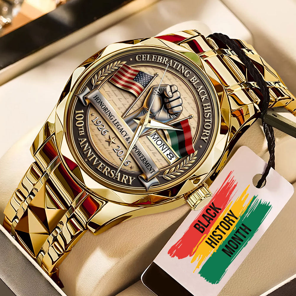 Black History Month 100th Anniversary 2026 Alloy Luxury Quartz Watch - TMTHU3786