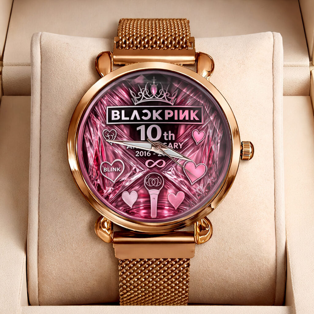 Blackpink 10th Anniversary Mesh Strap Quartz Watch - HOATT16626