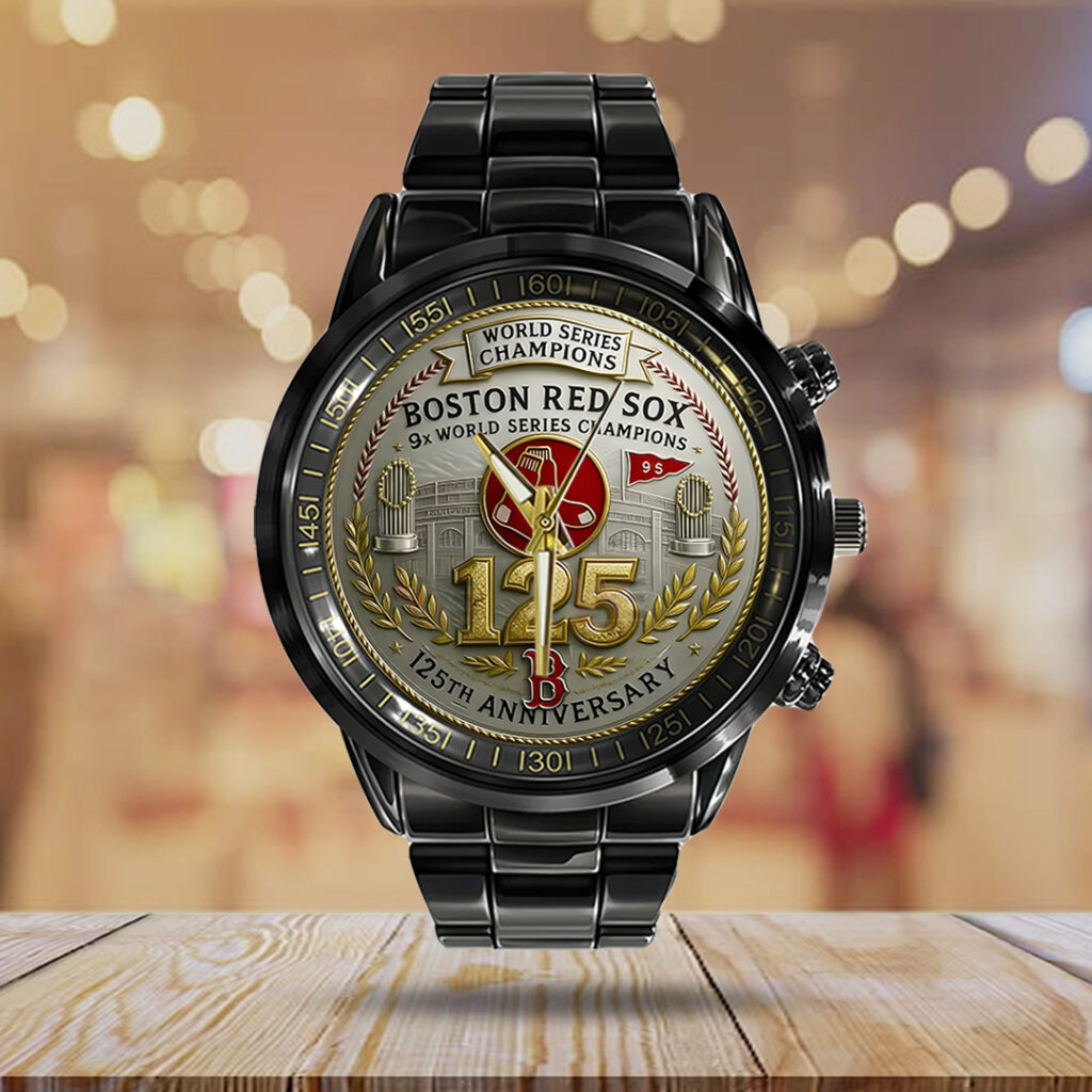 Boston Red Sox 125th Anniversary 2026 Black Stainless Steel Watch - TANTN16068