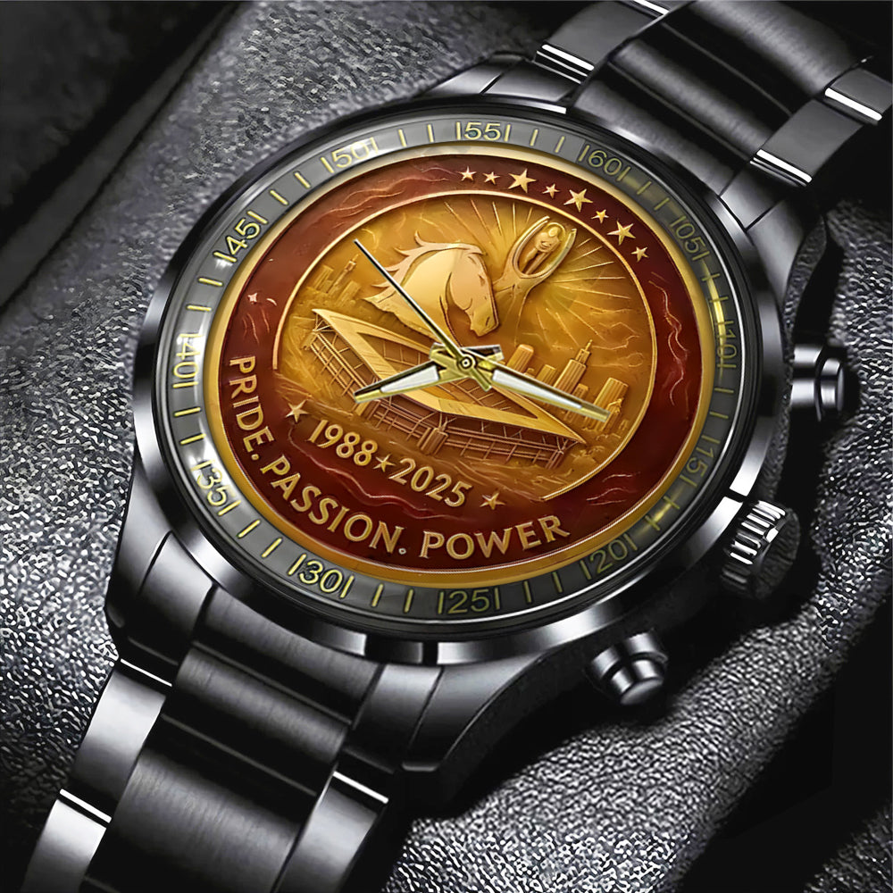 Brisbane Broncos 2025 Premiership Black Stainless Steel Watch - TANTN17611