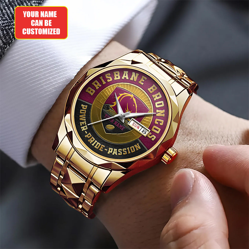 Personalized Brisbane Broncos Alloy Luxury Quartz Watch - TANTN18619