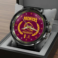 Brisbane Broncos Black Stainless Steel Watch – GNE4514