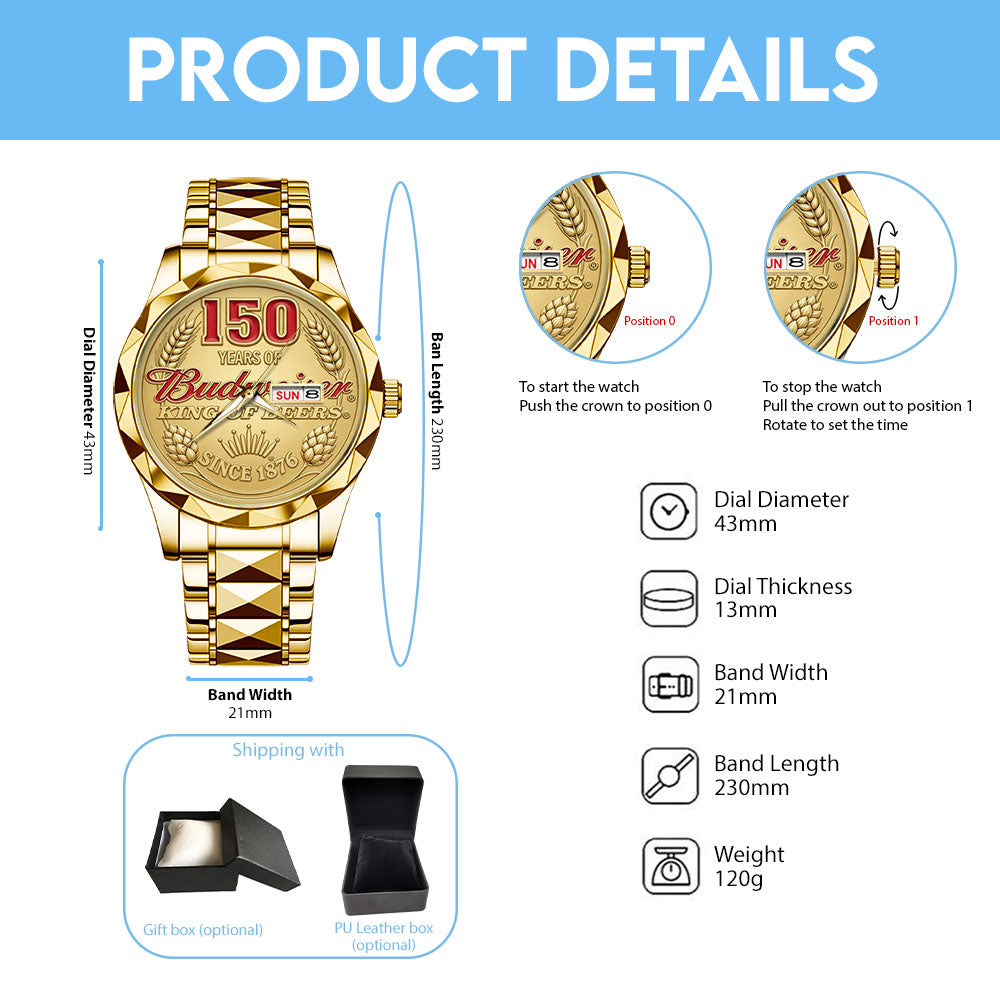 Budweiser 150th Annieversary Alloy Luxury Quartz Watch - GNE5259