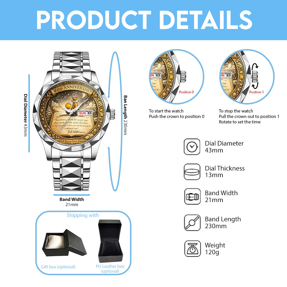 Calvin & Hobbes 40th Anniversary Alloy Luxury Quartz Watch - TANTN20179