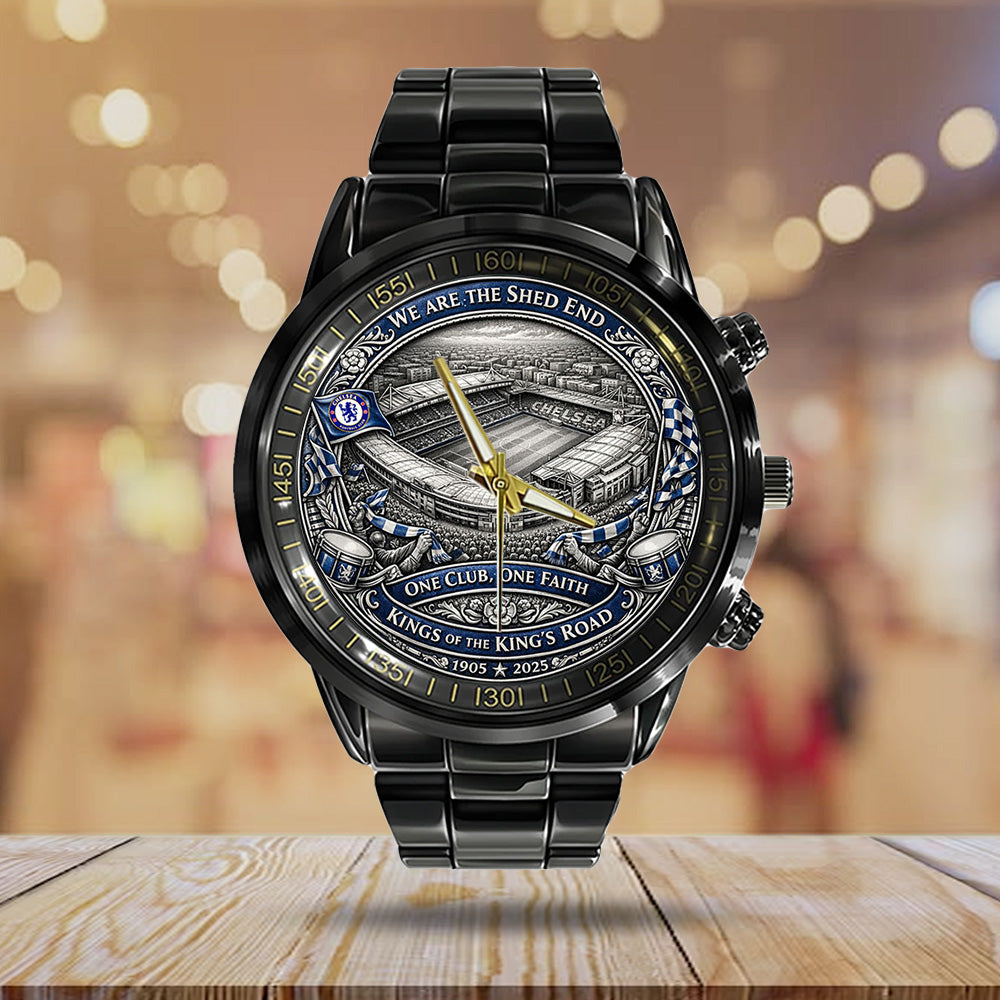 Chelsea FC 120th Anniversary Black Stainless Steel Watch - TANTN20240