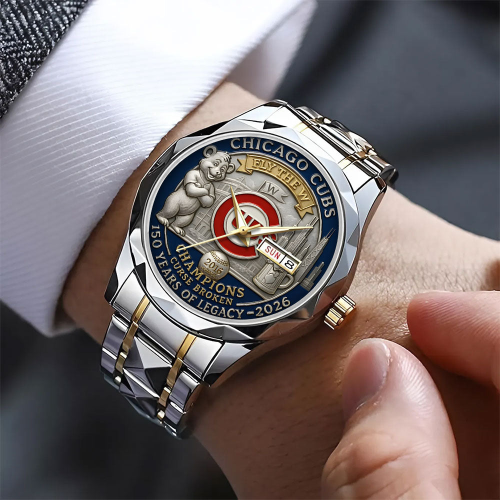Chicago Cubs 150th Anniversary 2025 Alloy Luxury Quartz Watch - TANTN15876