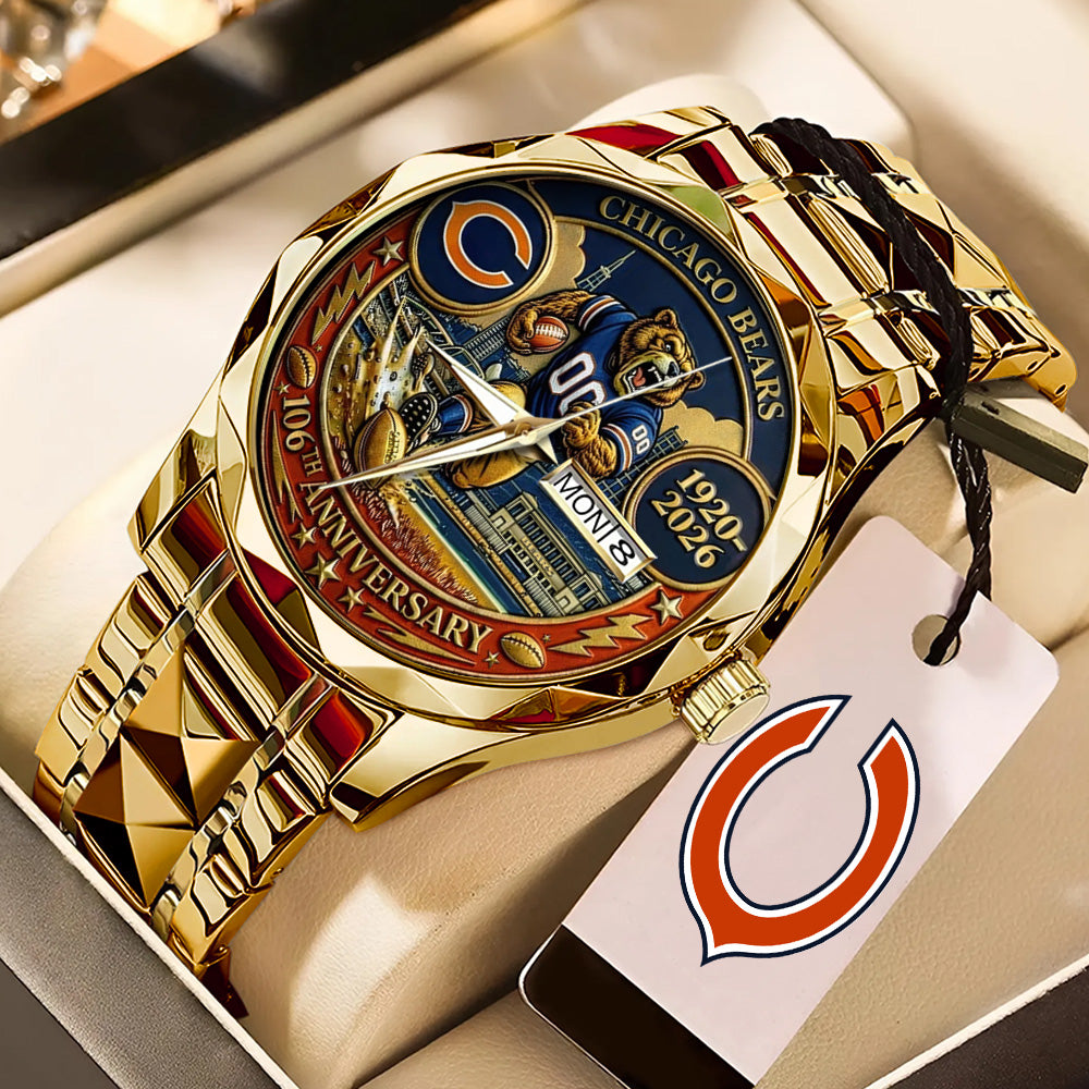 Chicago Bears Alloy Luxury Quartz Watch - TANTN20197