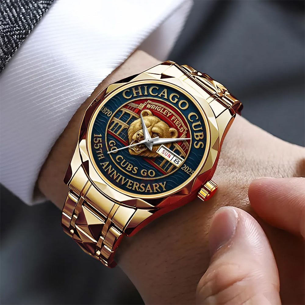 Chicago Cubs 155th Anniversary Alloy Luxury Quartz Watch - TANTN17995