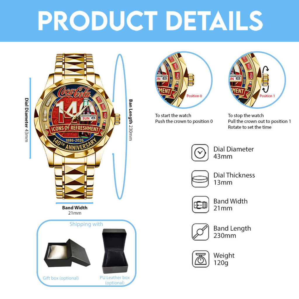 Coca-Cola 140th Anniversary 2026 Alloy Luxury Quartz Watch - TANTN20905