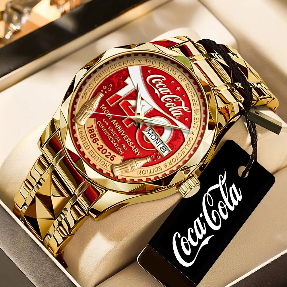 Coca-Cola 140th Anniversary Alloy Luxury Quartz Watch - TANTN24879