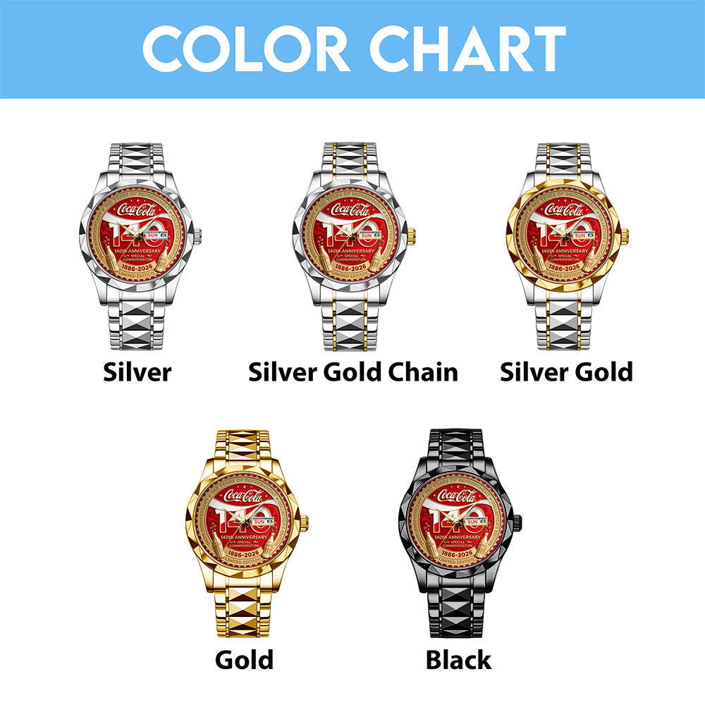 Coca-Cola 140th Anniversary Alloy Luxury Quartz Watch - TANTN24879