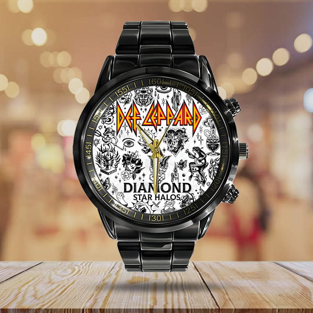 Def Leppard Black Stainless Steel Watch - TANTN17837