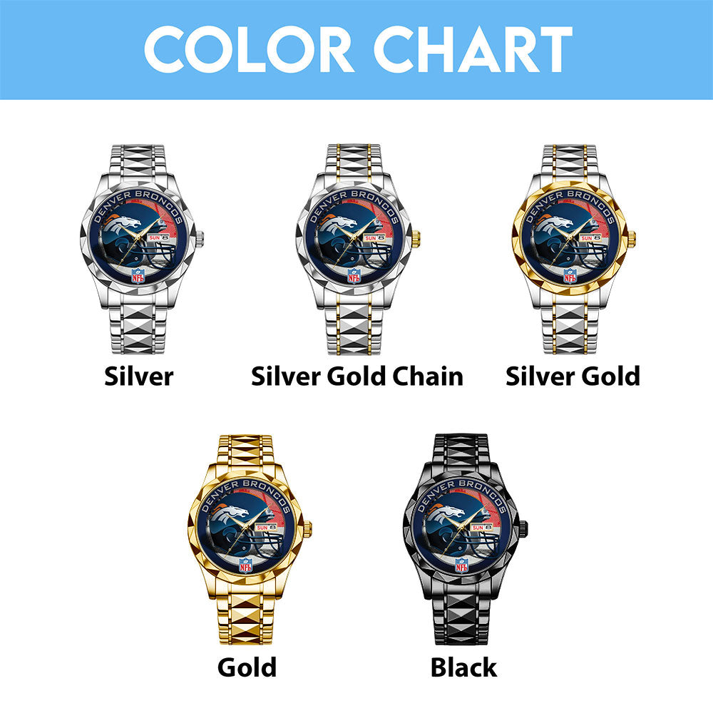 Denver Broncos Alloy Luxury Quartz Watch - TANTN16322