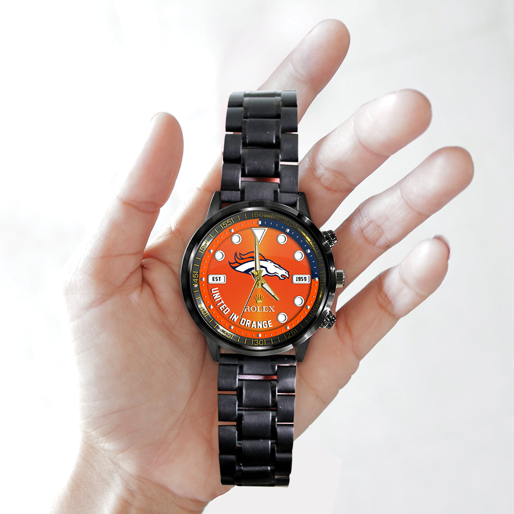 Denver Broncos x Rolex Black Stainless Steel Watch - MAITM13232