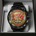 Detroit Red Wings 100th Anniversary Black Stainless Steel Watch - TANTN21495