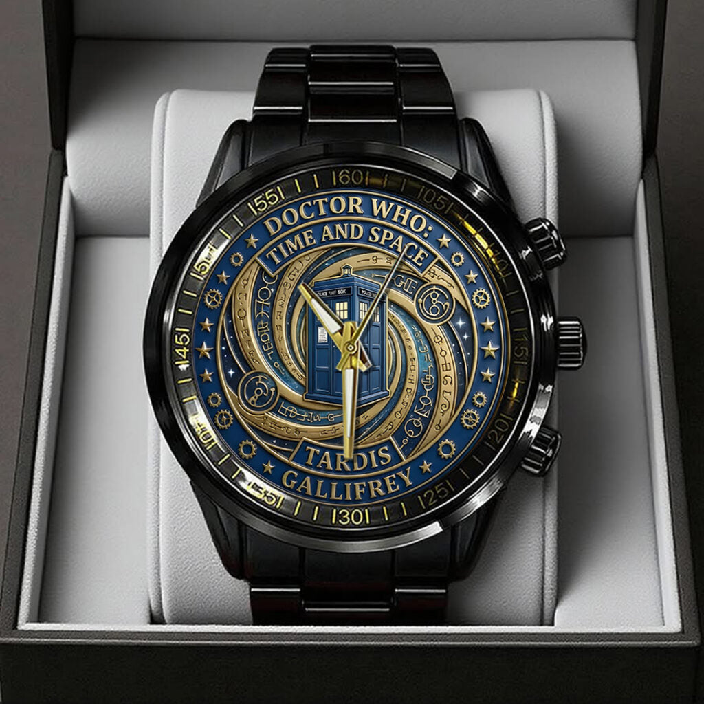Doctor Who: New Era 20th Anniversary Black Stainless Steel Watch - TANTN20031