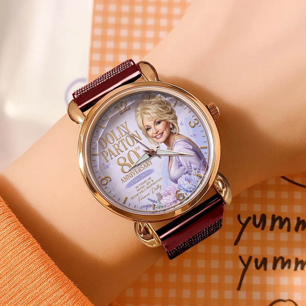 Dolly Parton Mesh Strap Quartz Watch - TMTHU8881